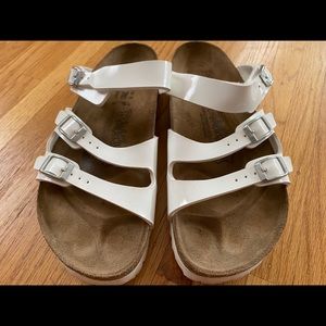 Birkis by Birkenstock Havanna in Patent White 40 N